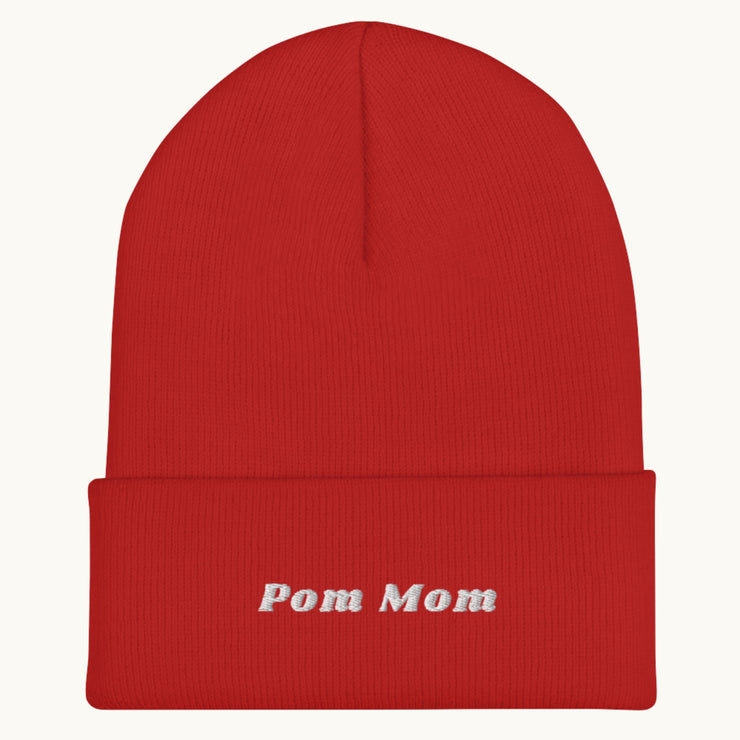 POM MOM BEANIE - RED